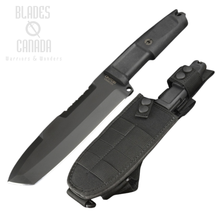 Extrema Ratio Ontos Fixed Blade Knife, N690 Burnishing, Black Handle, NO KIT